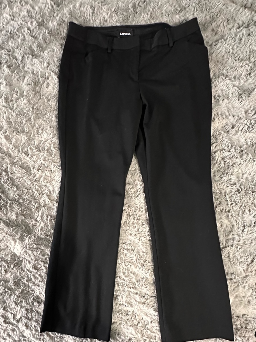 Express Editor Barely Boot Low Rise Pants - Black